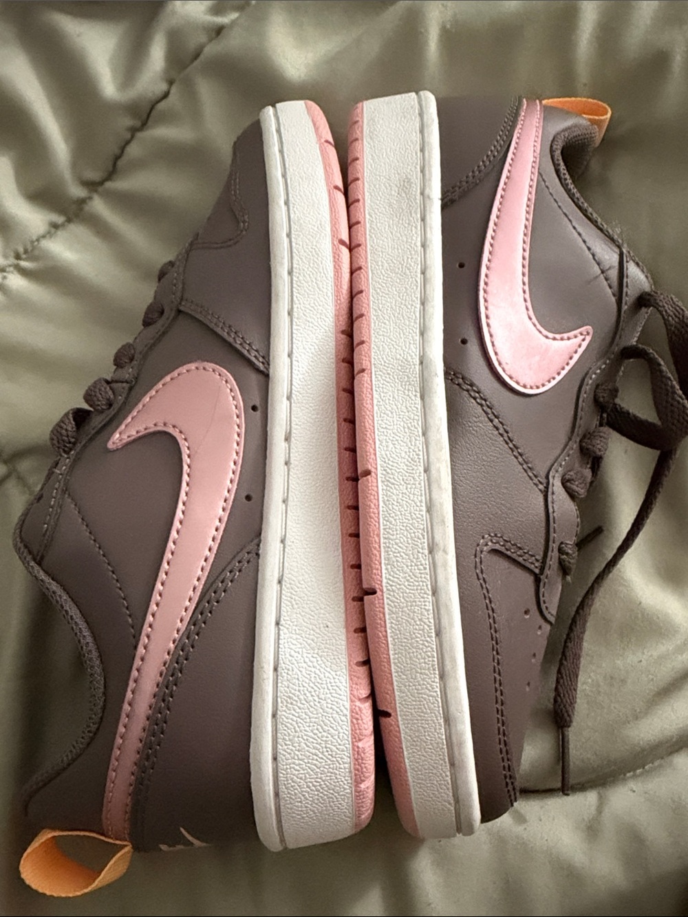 Nike Women’s Low-Top Sneakers in Brown and Pink